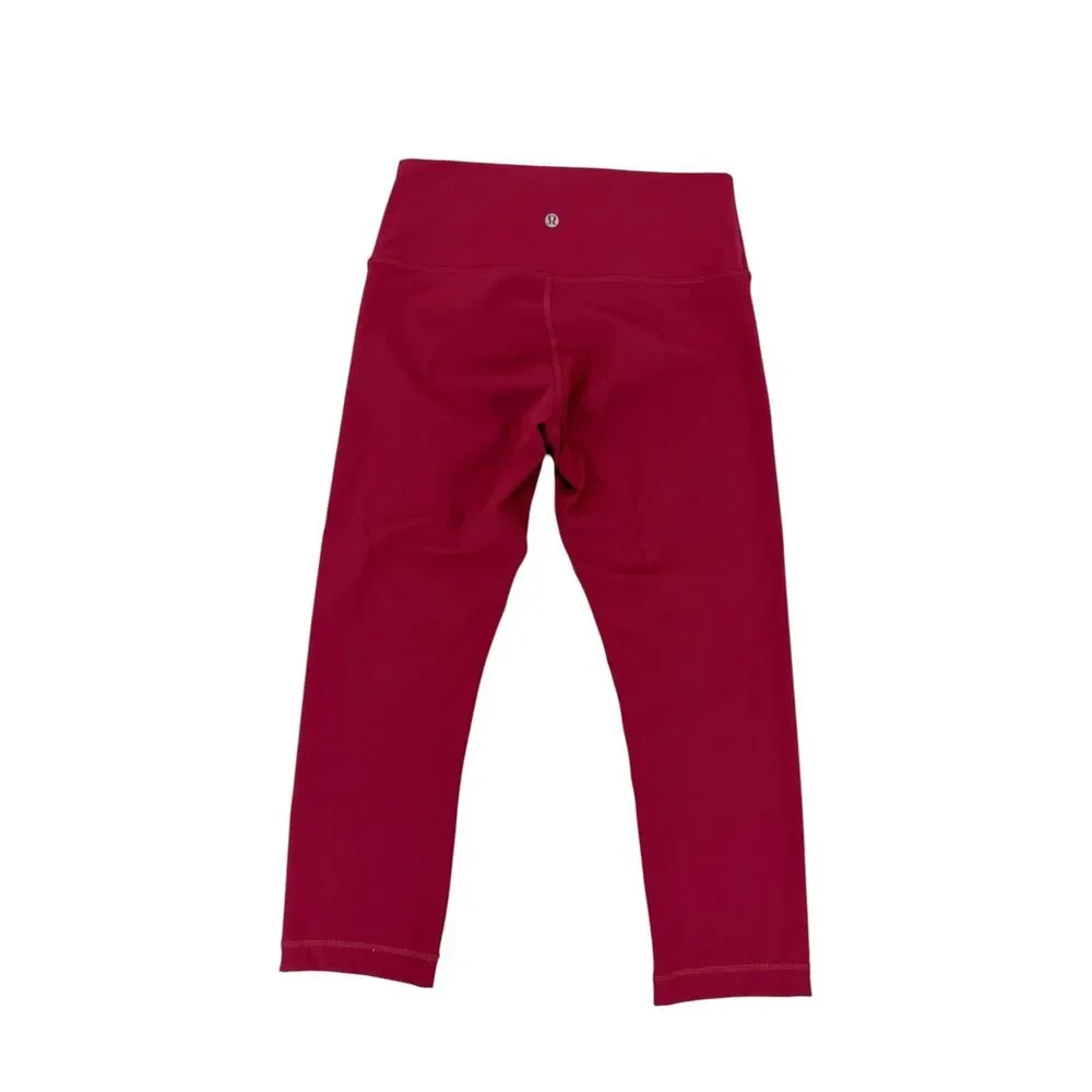 Lululemon Red Leggings Size 8 Yoga Gym Activewear Athletic Tights